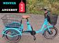 Preview: Elektro Dreirad Trike 3-Gang, Tiefeinstieg "20 Zoll" Turquoise, Fahrfertig
